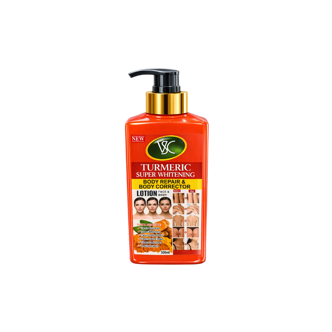 V&C Turmeric Super Whitening Body Repair & Corrector Face & Body Lotion 300ml