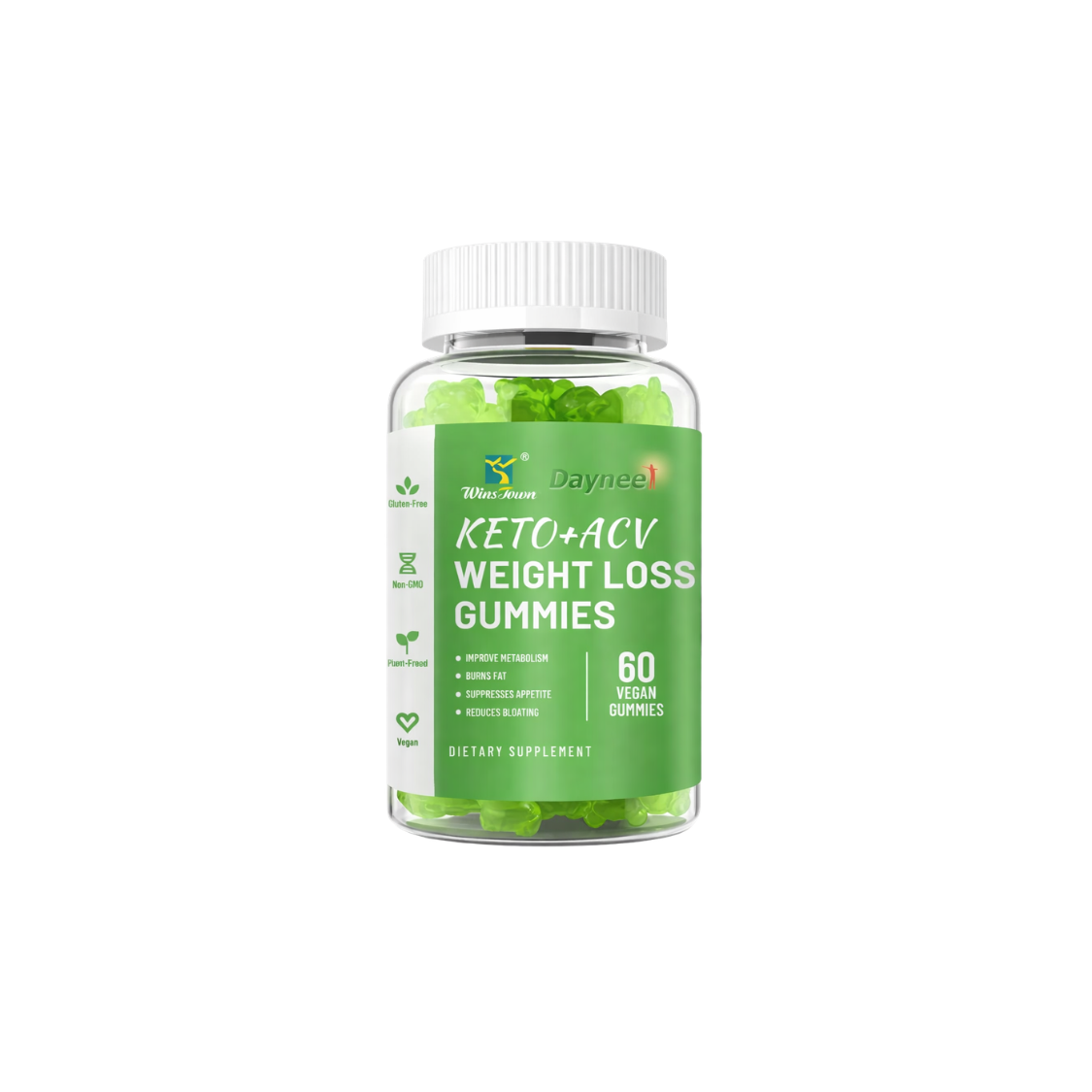 Wins Town Daynee Keto+ACV Weight Loss Gummies (60Vegan Gummies)