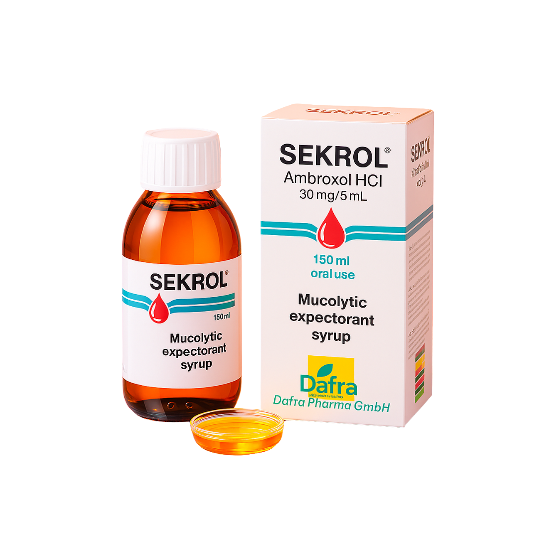Sekrol Ambroxol HCL Mucolytic Syrup 150ml