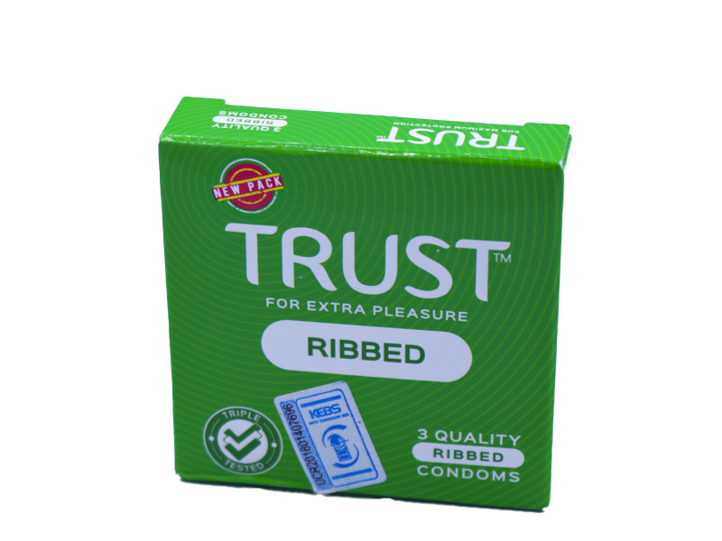Trust Ribbed Condoms 3pcs