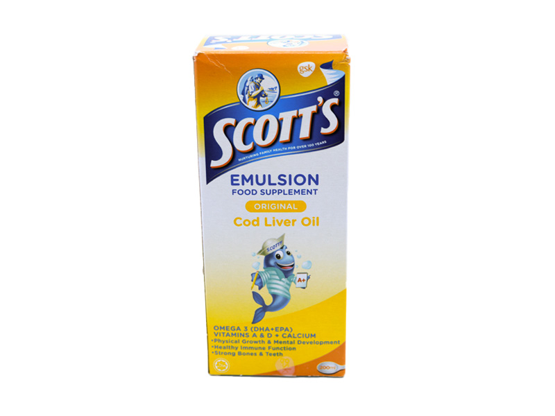 Scotts Emulsion Original Cod Liver Oil Supplement 200ml