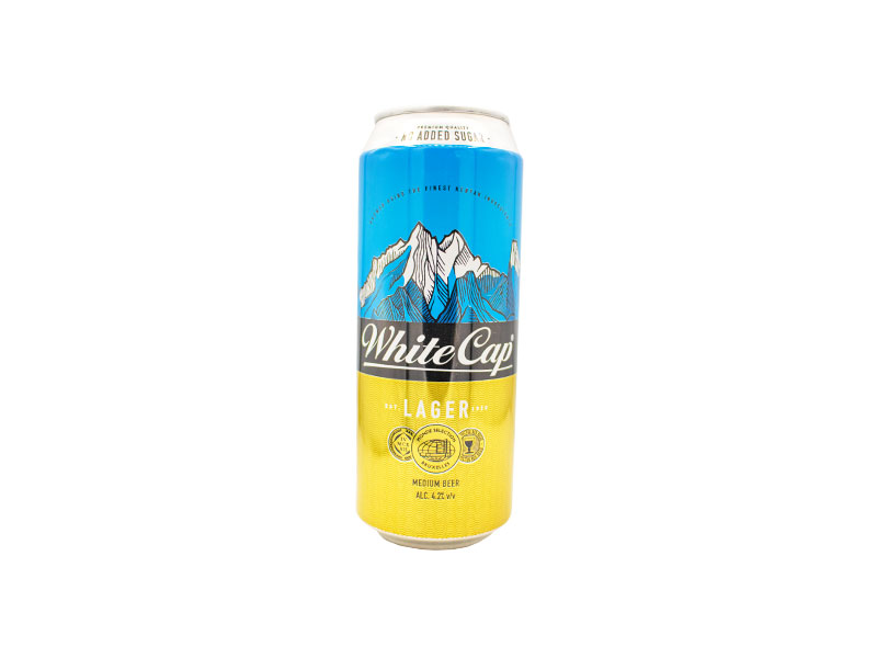 White Cap Lager 500ml Can