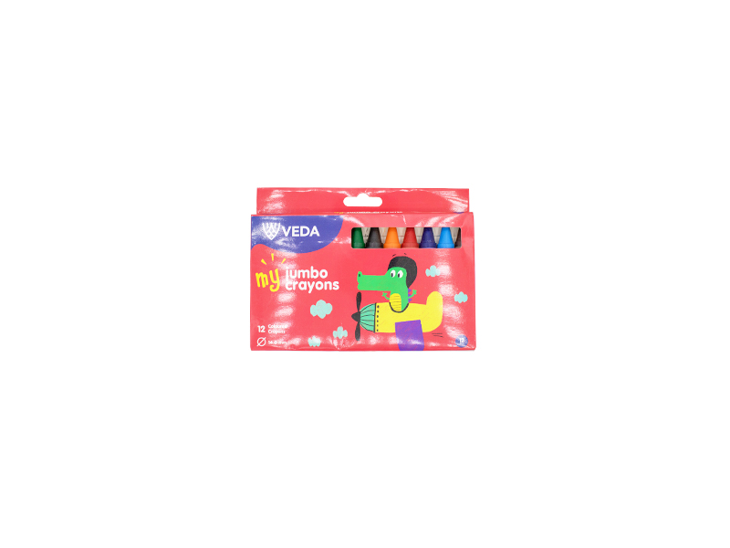 Veda Jumbo Crayons 12pcs