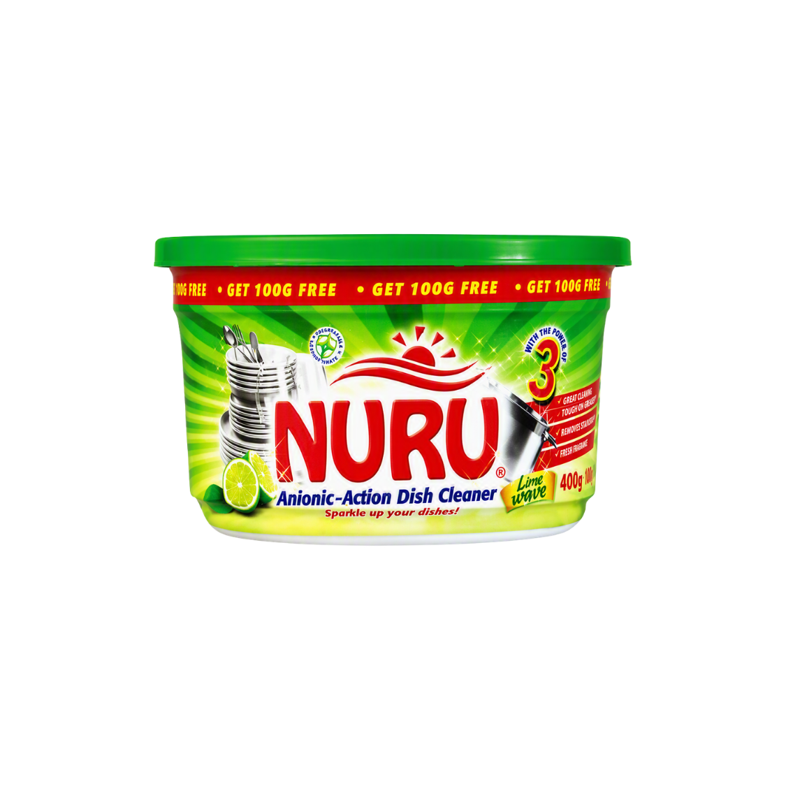 Nuru Lime Wave Dishwashing Paste 400g