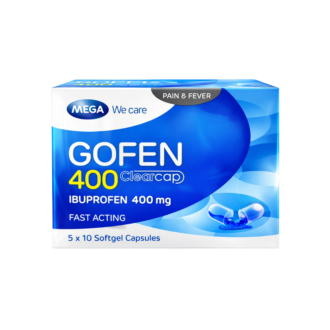 Gofen 400 (Ibuprofen) Capsules 60's (1Pc)