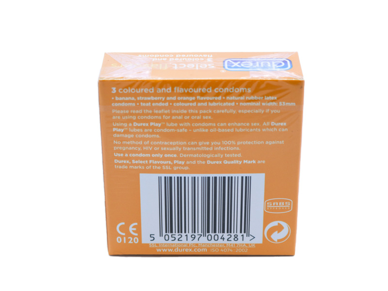 Durex Select Flavours (3 Coloured and Flovoured Condoms)