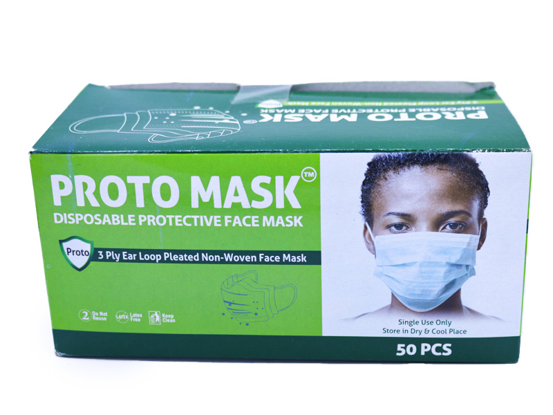 Proto Mask 3 Ply Face Masks 50pcs
