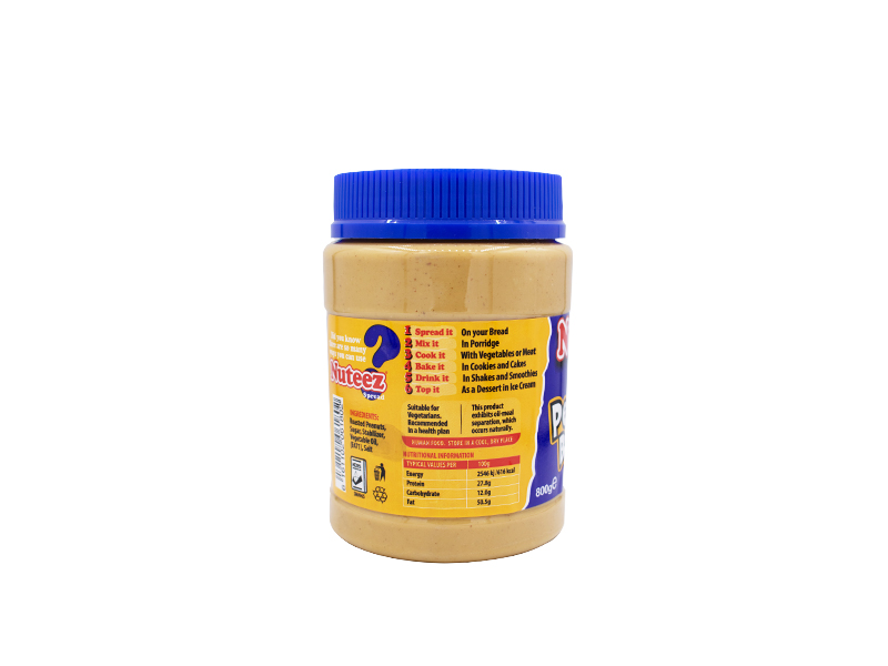 Nuteez Natural Smooth Peanut Butter 800g