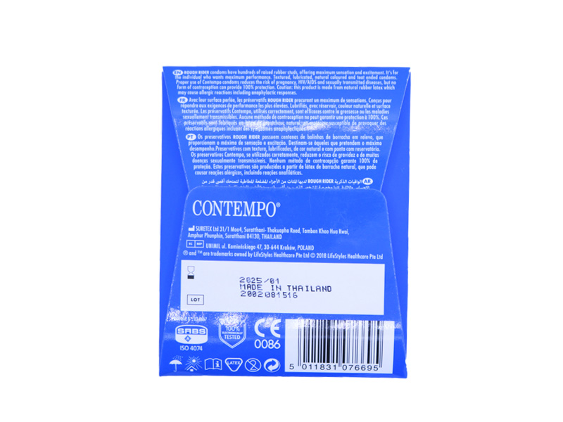 Rough Rider Studded Condoms 3pcs