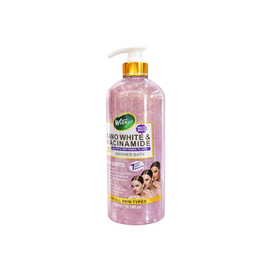 Woot Gold Nano White & Nia Cinamide Shower Bath 1000ml