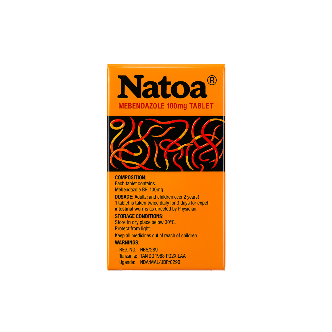 Natoa (Mebendazole) Tablets Per Dose