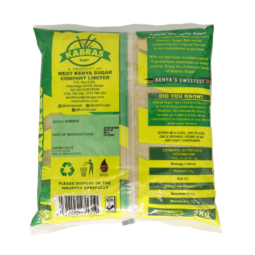 Kabras Mill White Sugar 2kg