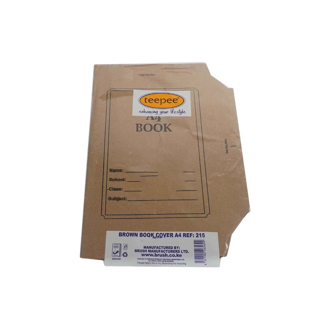 Teepee Brown A4 Laminated Book Cover 1pc