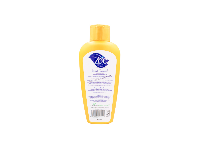 Zoe Naturals Velvet Caramel Hand & Body Lotion 400ml