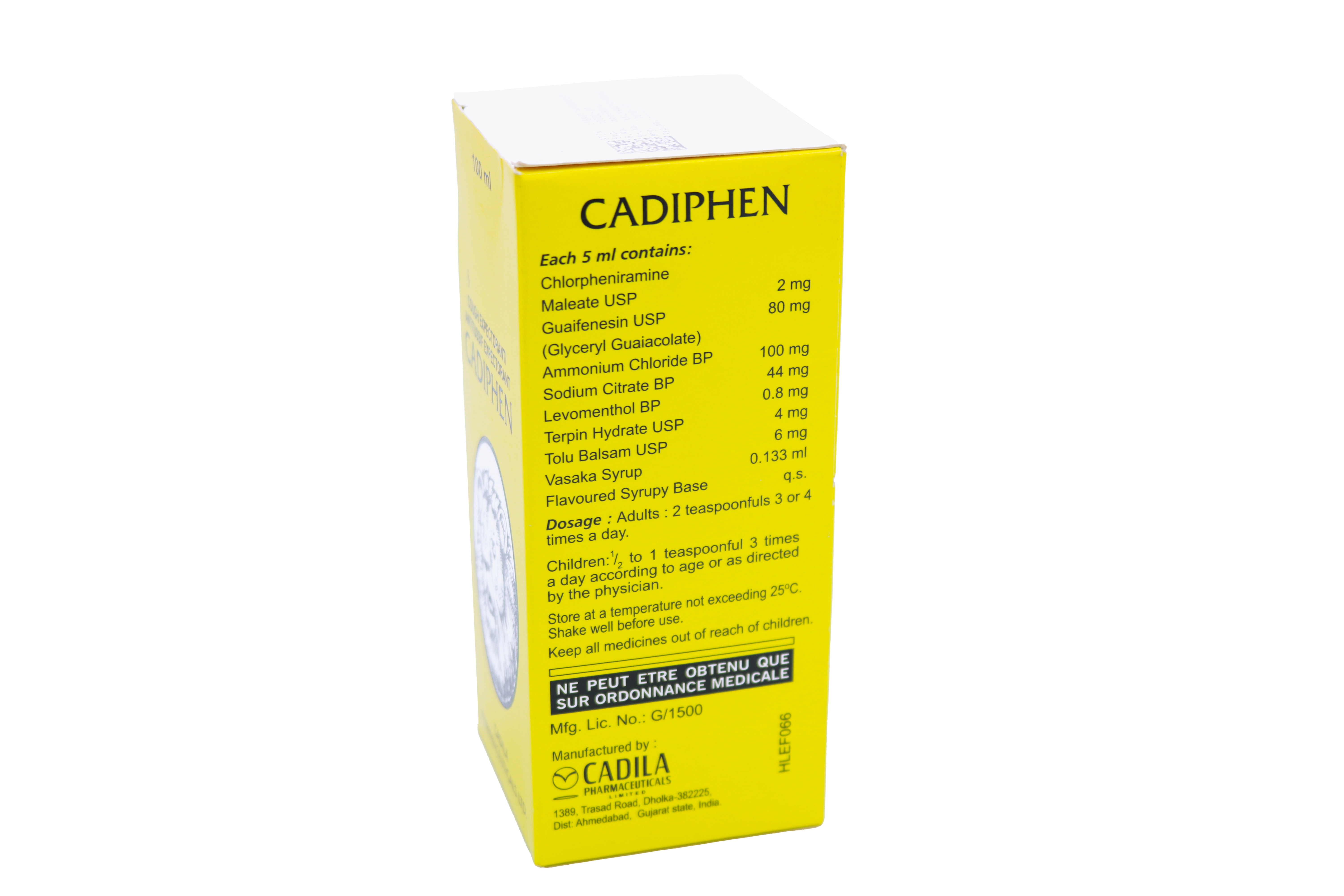 Cadiphen Expectorant 100ml