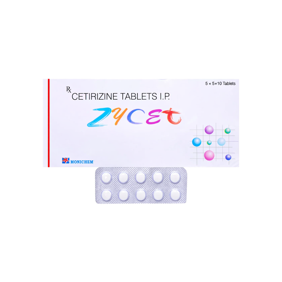 Zycet (Cetirizine) Tablet 1Pc