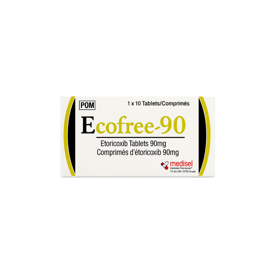 Ecofree 90mg (Etoricoxib) Tablets 10's (1Pc)