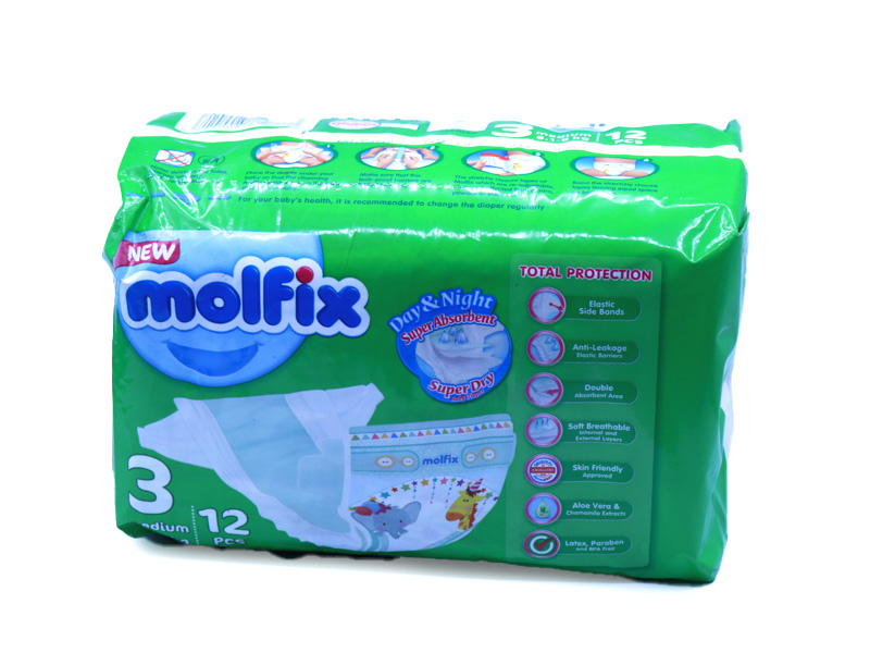 Molfix 3 Medium Baby Diapers 12pcs