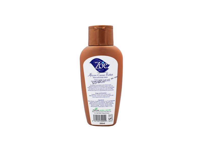 Zoe Naturals African Cocoa Butter Hand & Body Lotion 200ml