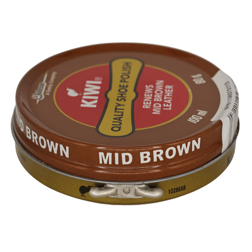 Kiwi Mid Brown Leather Shoe Polish 80g (100ml)