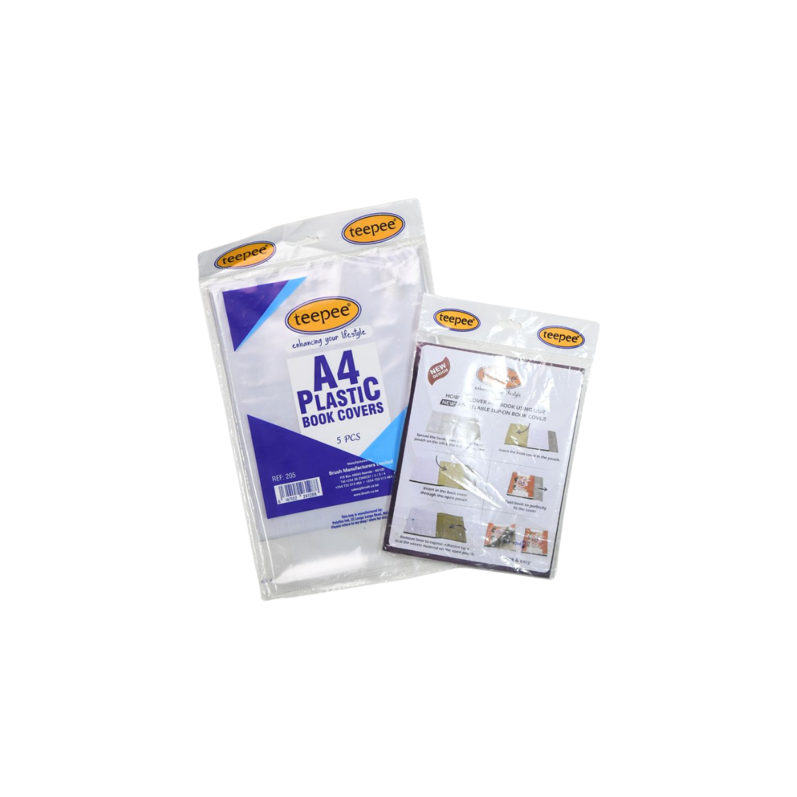 Teepee 205 A4 Plastic Book Cover 5pcs