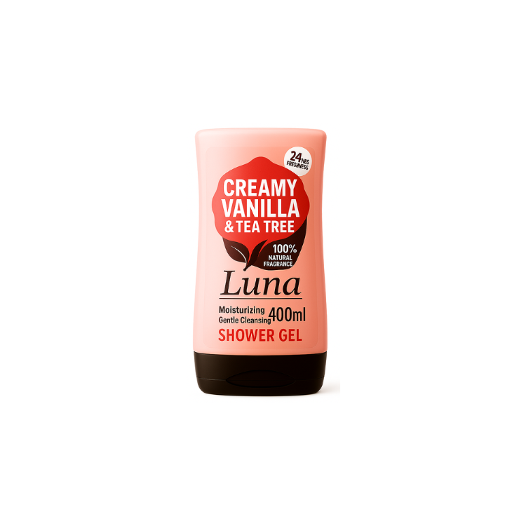 Luna Creamy Vanilla & Tea Tree Shower Gel 400ml