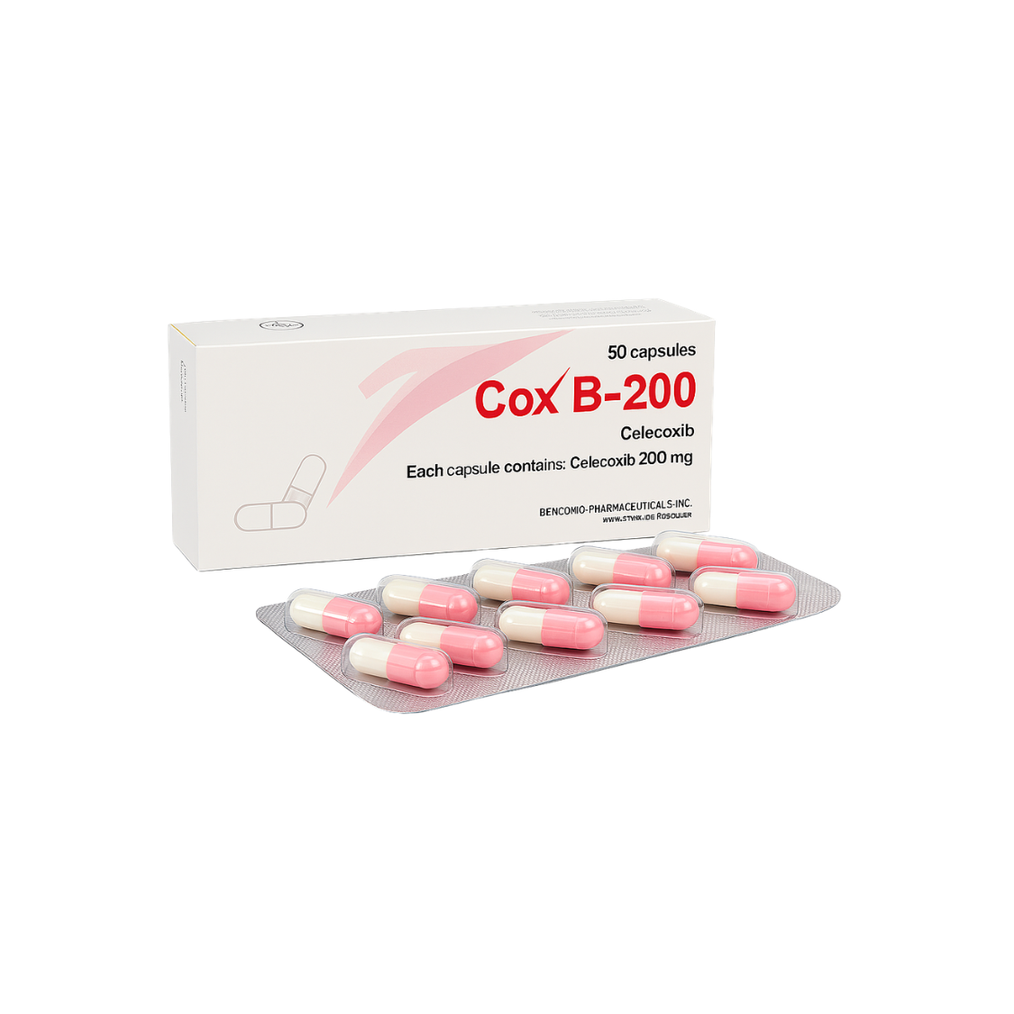 Cox-B 200mg (Celecoxib) Capsules 50's (1Pc)