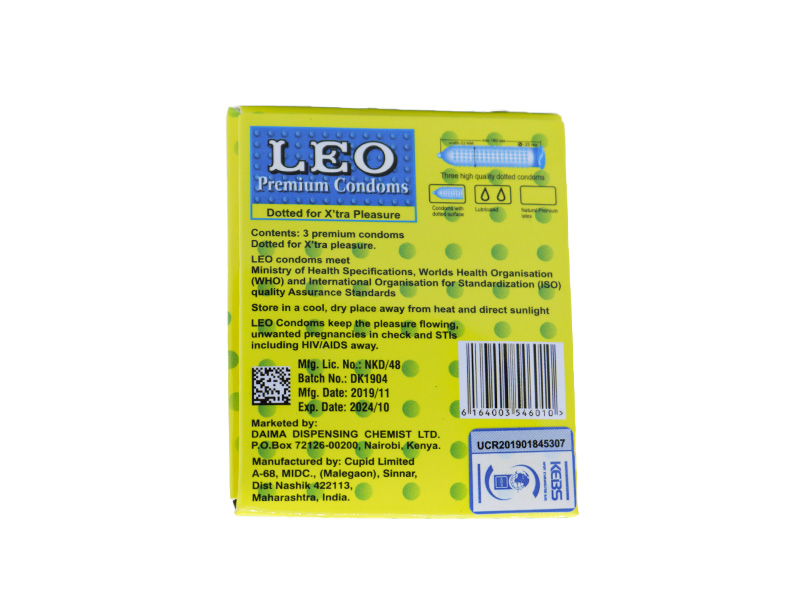 Leo Dotted Premium Condoms 3pcs