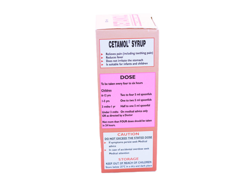 Cetamol Pain Relief Syrup 100ml 